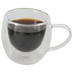 Cana de sticla cu pereti dubli 150 ml