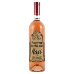 Vin rose 750 ml "Nasi pentru o zi...." cu eticheta personalizata din pluta