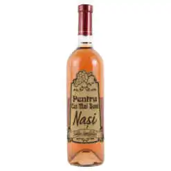 Vin rose 750 ml "Nasi pentru o zi...." cu eticheta personalizata din pluta