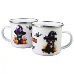 Cana metalica emailata "Halloween" 240 ml