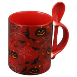Cana ceramica cu lingurita Halloween