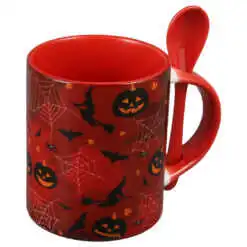 Cana ceramica cu lingurita Halloween