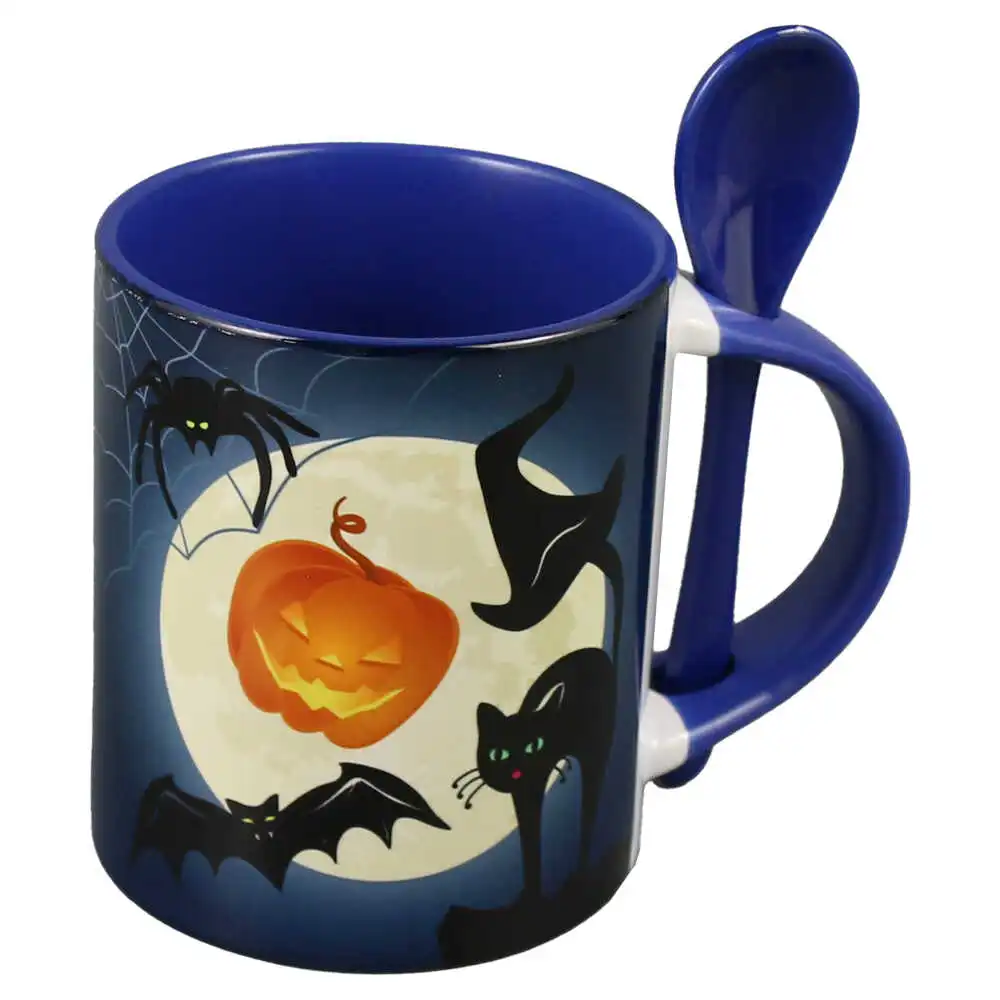 Cana ceramica cu lingurita Halloween Cana ceramica cu lingurita Halloween