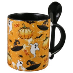 Cana ceramica cu lingurita Halloween