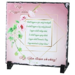 Placa ardezie "Regi Magyar Aldas..." 19x19 CM