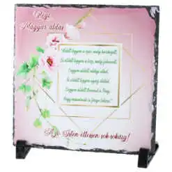 Placa ardezie "Regi Magyar Aldas..." 19x19 CM