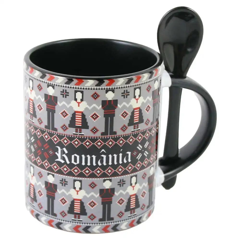 Cana ceramica cu lingurita