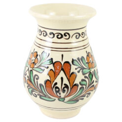 Vaza ceramica de Corund pictat cu motive traditionale