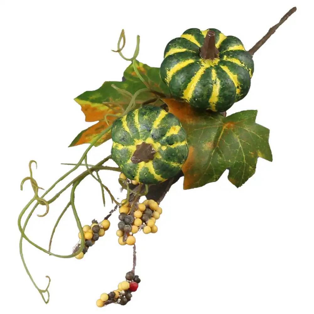 Pick decor toamna cu dovlecei verzi 33 CM Pick decor toamna cu dovlecei verzi 33 CM
