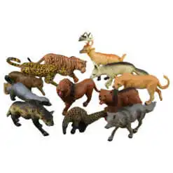 Set 12 animale salbatice din cauciuc