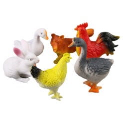Set 6 animale domestice din cauciuc
