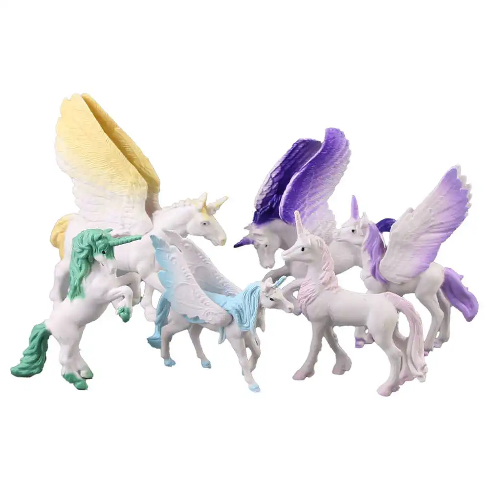 Set 6 Unicorni din cauciuc