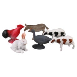 Set 6 animale domestice din cauciuc