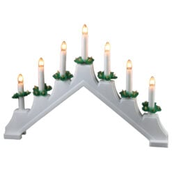 Decor Hanuka din plastic cu 7 lumanari Led