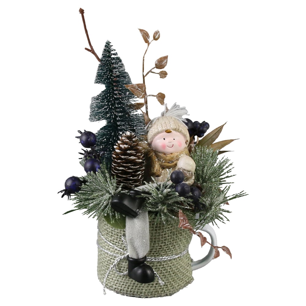 Aranjament Craciun cu figurina 25 CM Aranjament Craciun cu figurina 25 CM