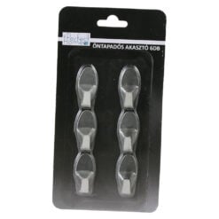 Set 6 agatatori autoadezive din inox