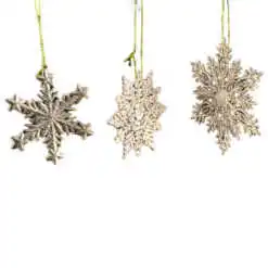 Decoratiune din plastic pentru bradul de craciun - Design Fulgi de Nea - Diferite modele