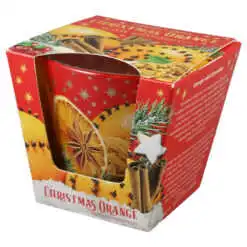 Lumanare de Craciun parfumata in pahar 115 gr