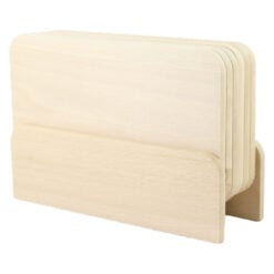 Set 6 tocatoare din lemn cu suport 24x16 CM