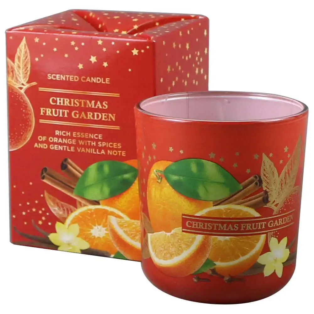 Lumanare de Craciun parfumata in pahar 150 gr Lumanare de Craciun parfumata in pahar 150 gr