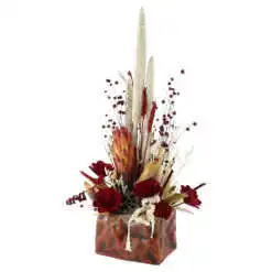 Aranjament floral cu plante uscate 50 CM