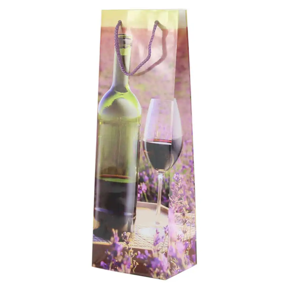 Punga cadou bauturi din hartie laminata 12 x 36 CM