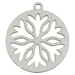 Ornament de brad din lemn 8x9 CM - Fulg de zapada