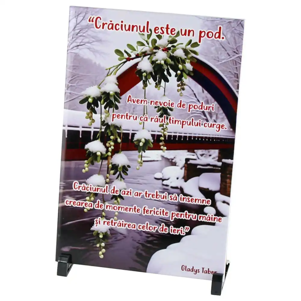 Placa decorativa "Craciunul este un Pod..." 20x30 CM Placa decorativa "Craciunul este un Pod..." 20x30 CM
