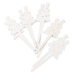 Pick decor Set 10 Brad din lemn alb