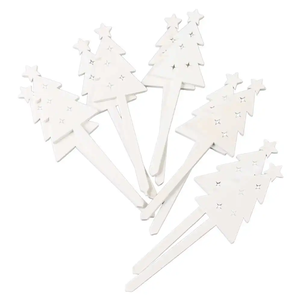 Pick decor Set 10 Brad din lemn alb Pick decor Set 10 Brad din lemn alb