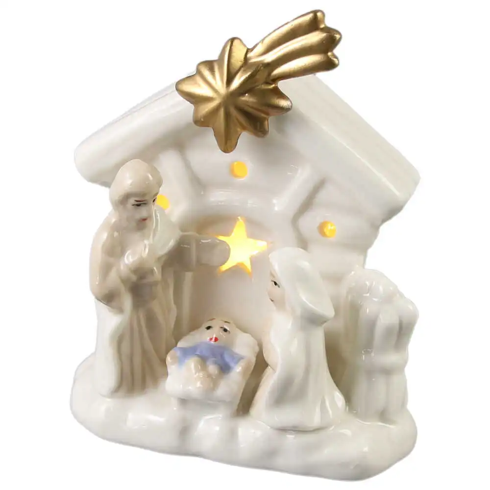 Decoratiune Sfanta Familie din ceramica