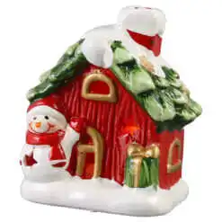 Casuta decorativa din ceramica cu led 8x10 CM