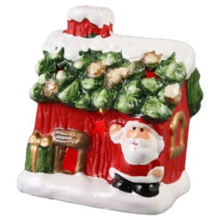 Casuta decorativa din ceramica cu led 8x10 CM