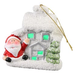 Casuta decorativa din ceramica cu led 8x9 CM