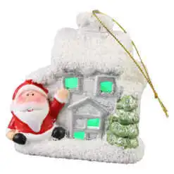 Casuta decorativa din ceramica cu led 8x9 CM