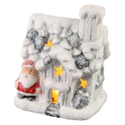 Casuta decorativa din ceramica cu led 10x13 CM