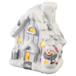 Casuta decorativa din ceramica cu led 10x13 CM