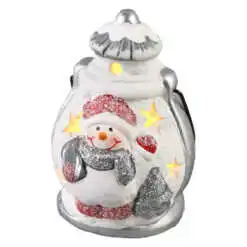 Felinar decorativa din ceramica cu led 7x10 CM