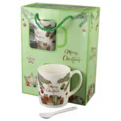 Set 2 cani de Craciun cu lingurite