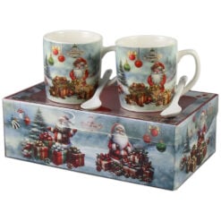 Set 2 cani de Craciun cu lingurite