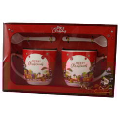 Set 2 cani de Craciun cu lingurite