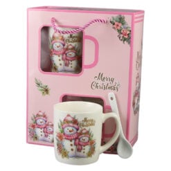Set 2 cani de Craciun cu lingurite