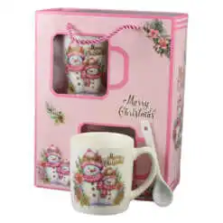 Set 2 cani de Craciun cu lingurite