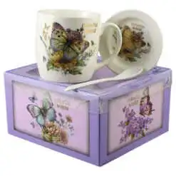 Set cana cu farfurie si lingurita