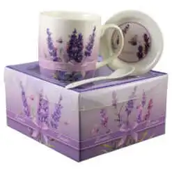 Set cana cu farfurie si lingurita