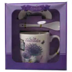 Set cana cu farfurie si lingurita