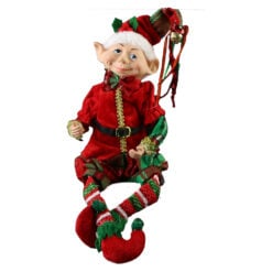 Figurina Elf cu caciula cu clopotei 45 CM