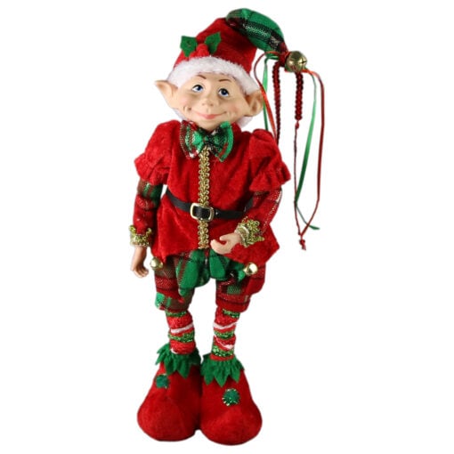 Figurina Elf cu caciula cu clopotei 40 CM