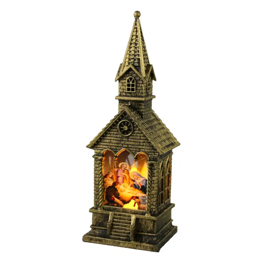 Ornament Craciun Biserica cu led Ornament Craciun Biserica cu led