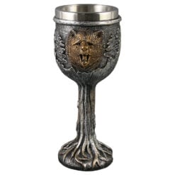 Pocal din metal si rasina Urs 8x18 CM